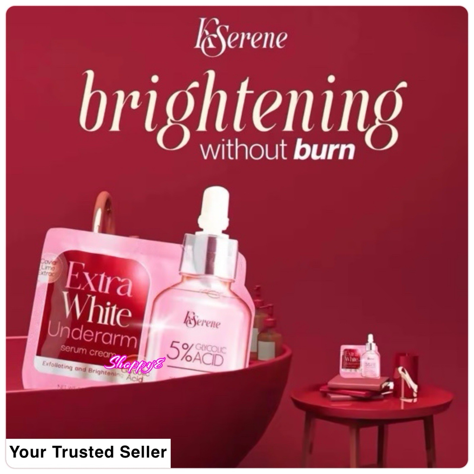 KSerene KiLiBUM Soap 70gX3 Bars + Extra White Underarm Serum Cream 30g