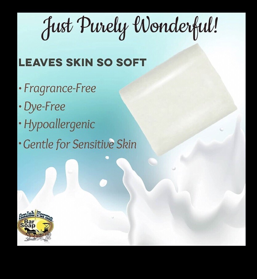 Amish Farm Worlds Best Quality Bar Soap Fragrance Free No Dyes (Pack of 5 Bars)