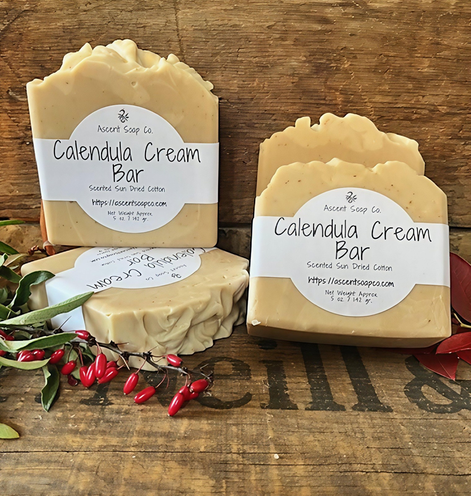Calendula Cream Bar Handcrafted Artisan Soap from Ascent Soap Co.