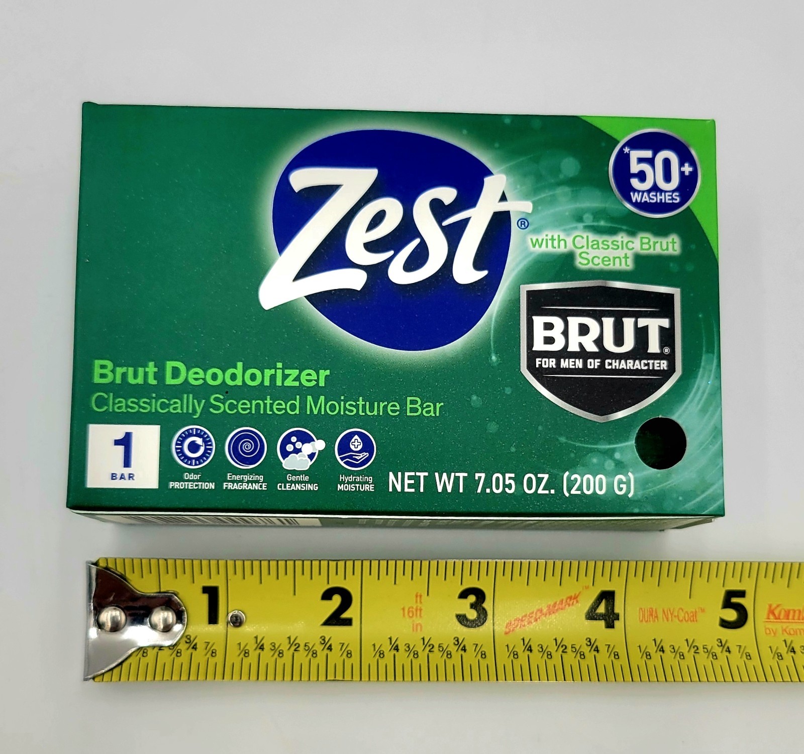 6 Zest Classic Brut Scent Deodorizer Soap Bars 7.05 oz Each Bar NEW (6 BARS)