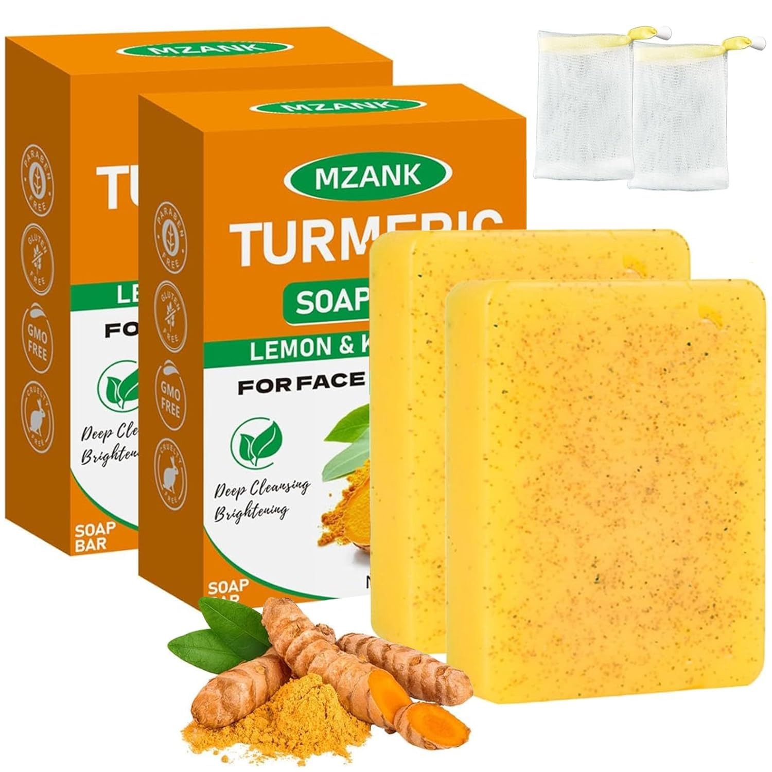 3 PACK Persimmon Soap Bar for Old People Smell,Natural Deodorant Body Face Bar S