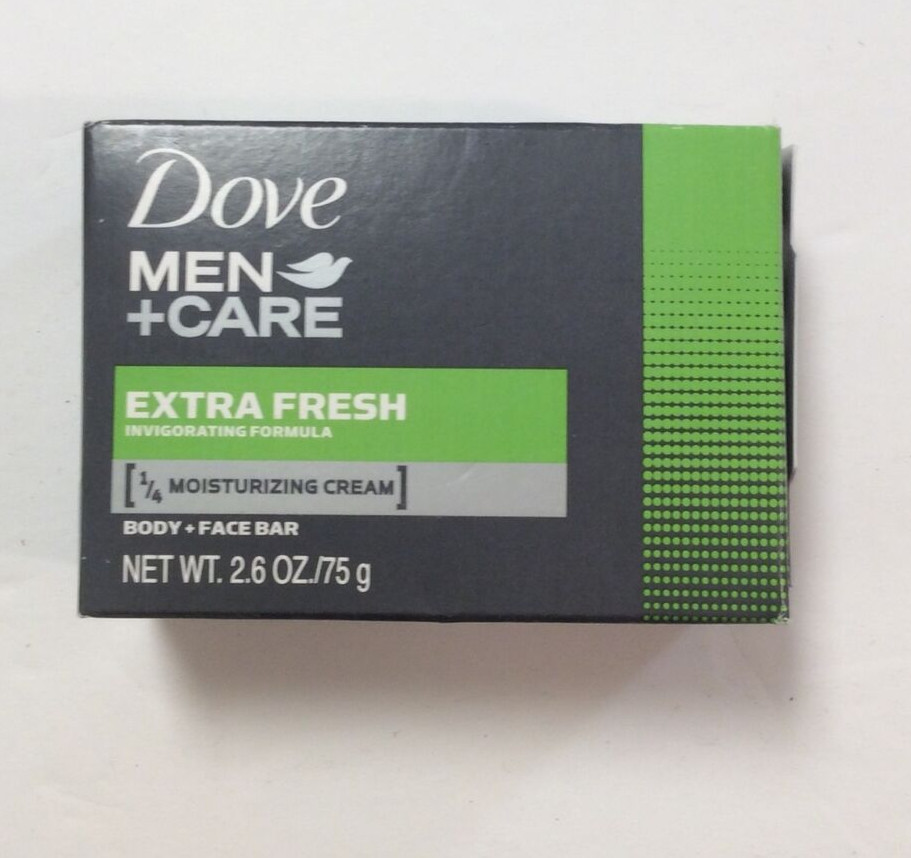 Dove Men Care Extra Fresh Moisturizing Cream Body Face Bar 2.6oz 8 Pack