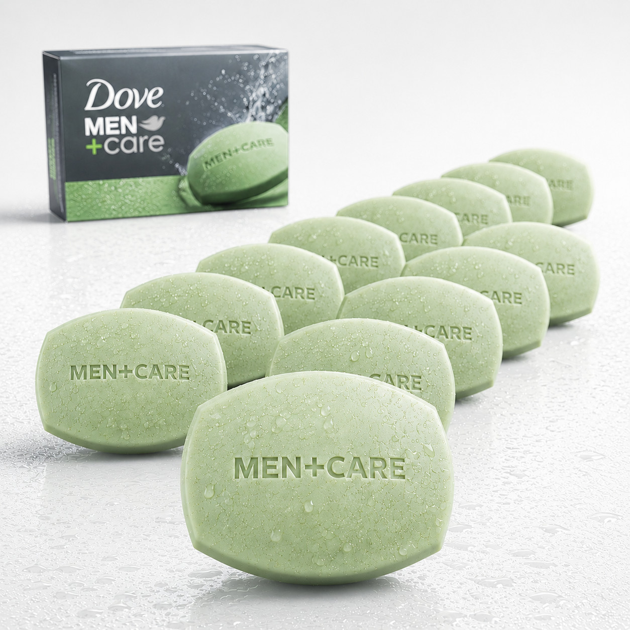 Dove Men + Care Body and Face Bar Soap, Extra Fresh Scent 3.75 oz – 14 Count
