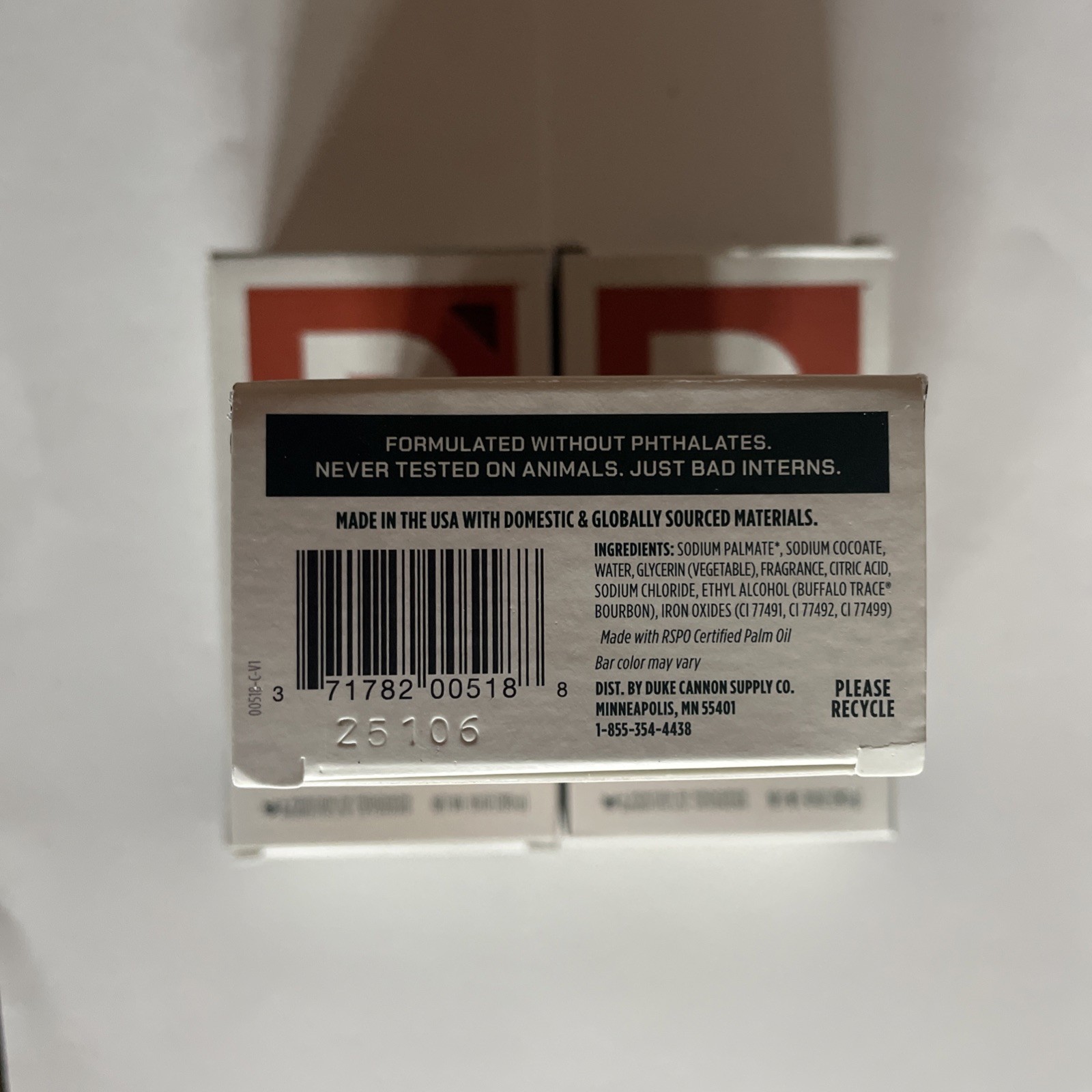 3 Duke Cannon Buffalo Trace Big Bourbon Soap Bar 10 oz ea