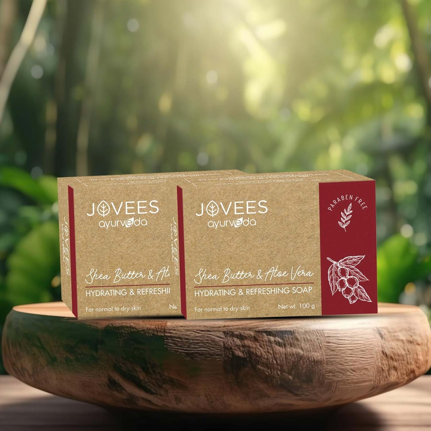 Jovees Herbal Shea Butter & Aloe Vera Hydrating Refreshing Soap 100G Pack of 2