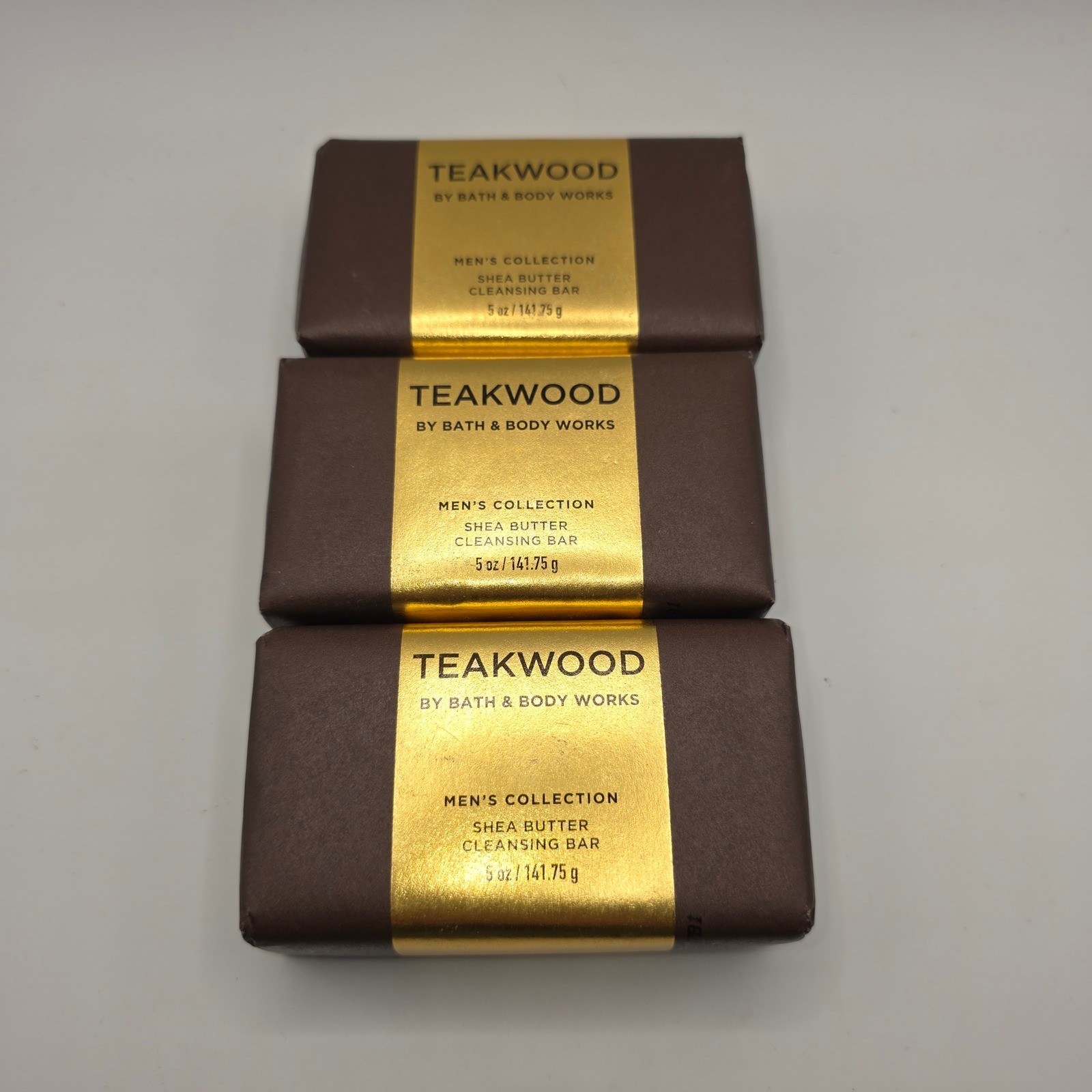 Bath & Body Works Teakwood Men’s Collection Shea Butter Bar Soap 3 Pack