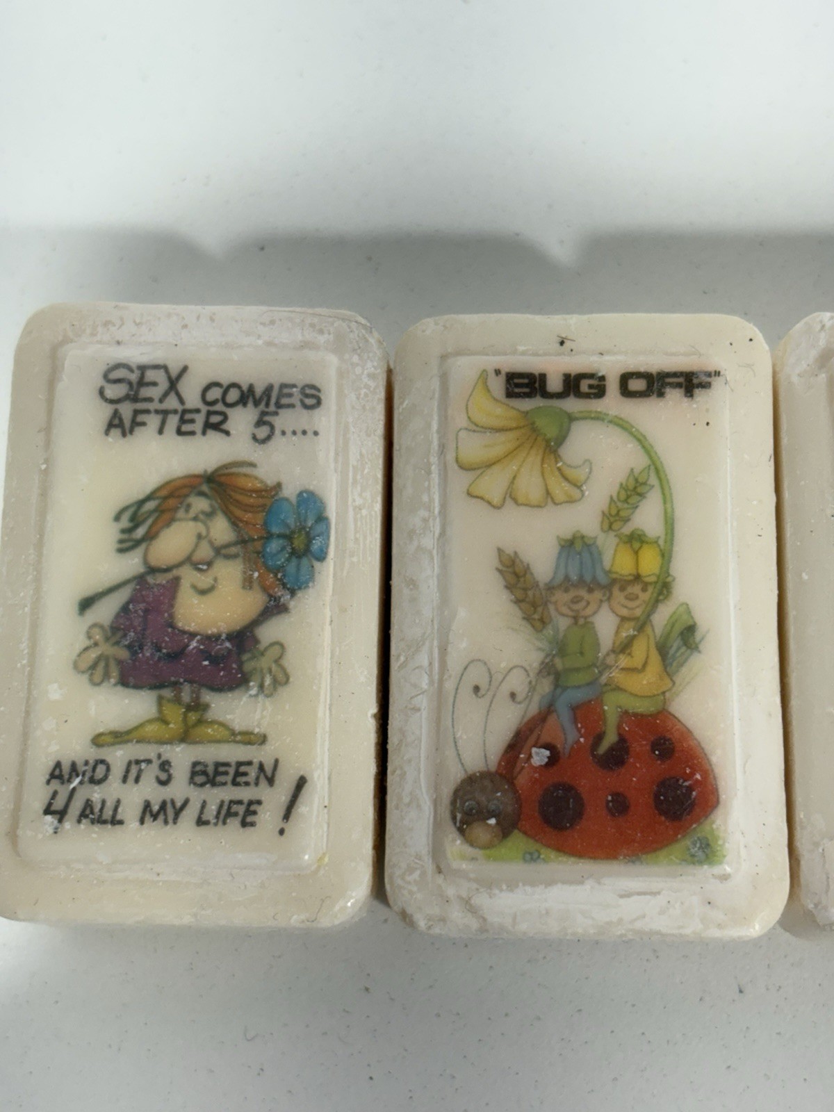 Vintage 4 Bars Katherine Gray Soap Funny Sex After , Bug Off, Wash, Booze Answer