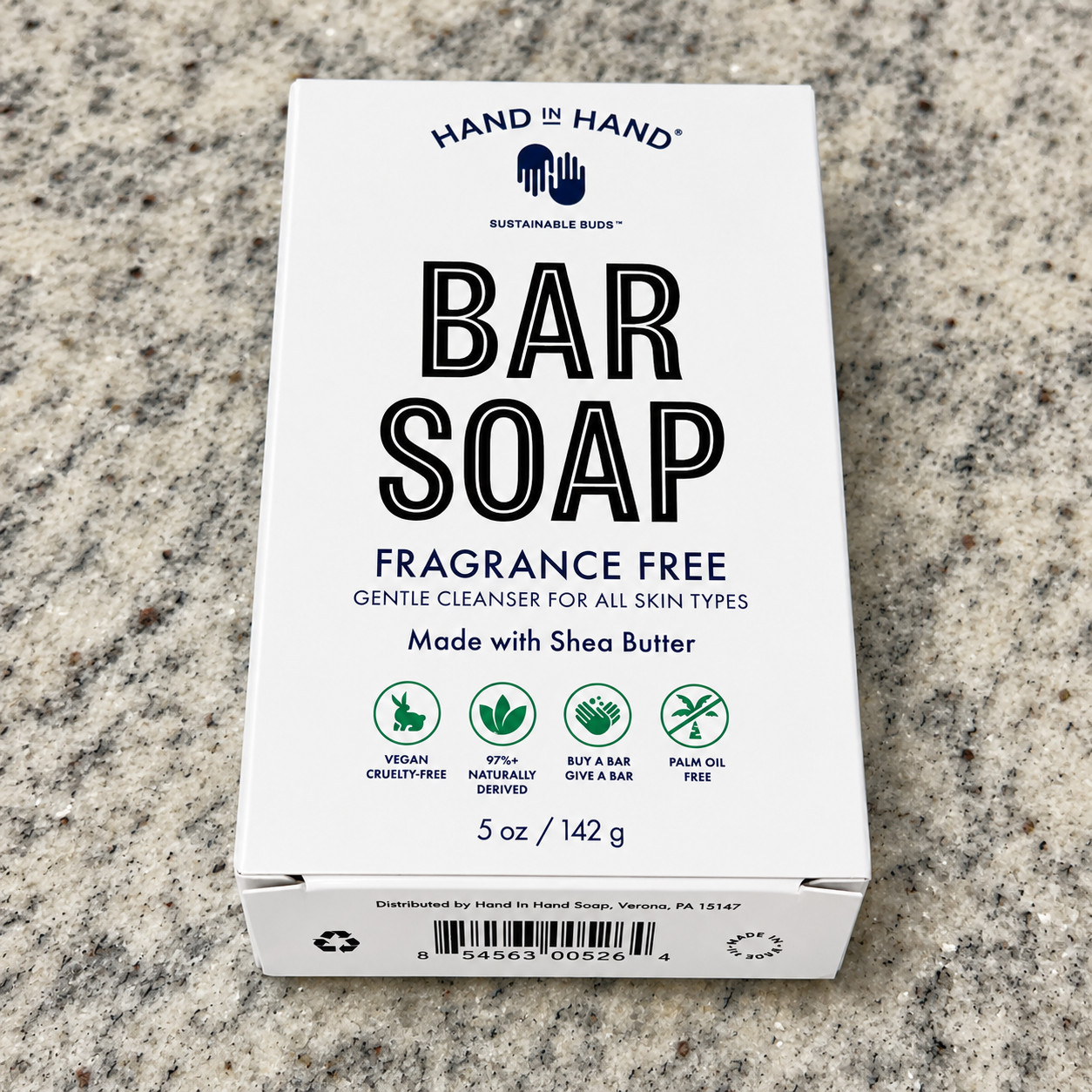 Hand In Hand Bar Soap Fragrance Free Gentle Cleanser for All Skin Type-Brand New