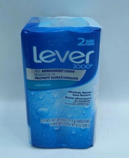 Lever 2000 Bar Soap, Original, 4 Ounce (Pack of 2)