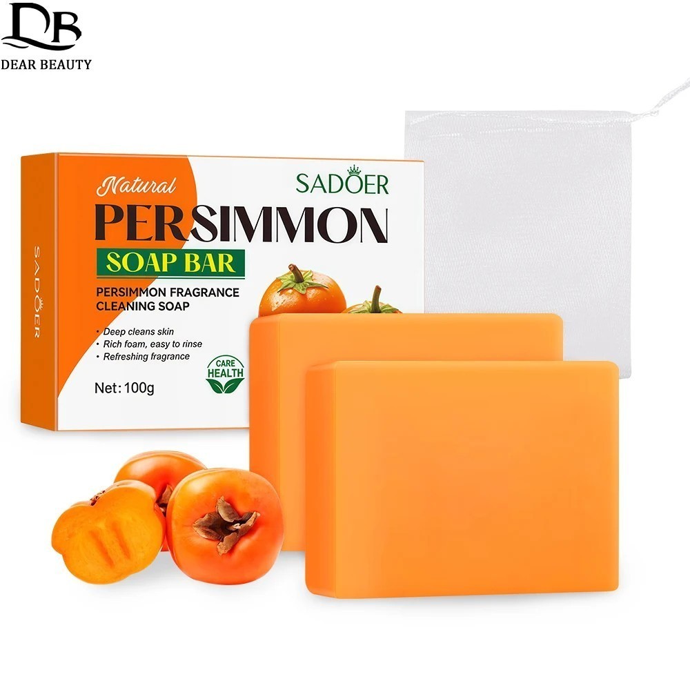 Kaori Persimmon Soap Bar Natural Odor Care for Mature Skin Daily Cleansing