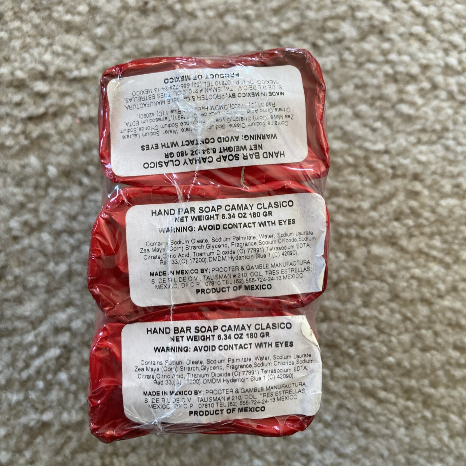 Camay Clásico Large Soap Bars 3 x 5.29 oz