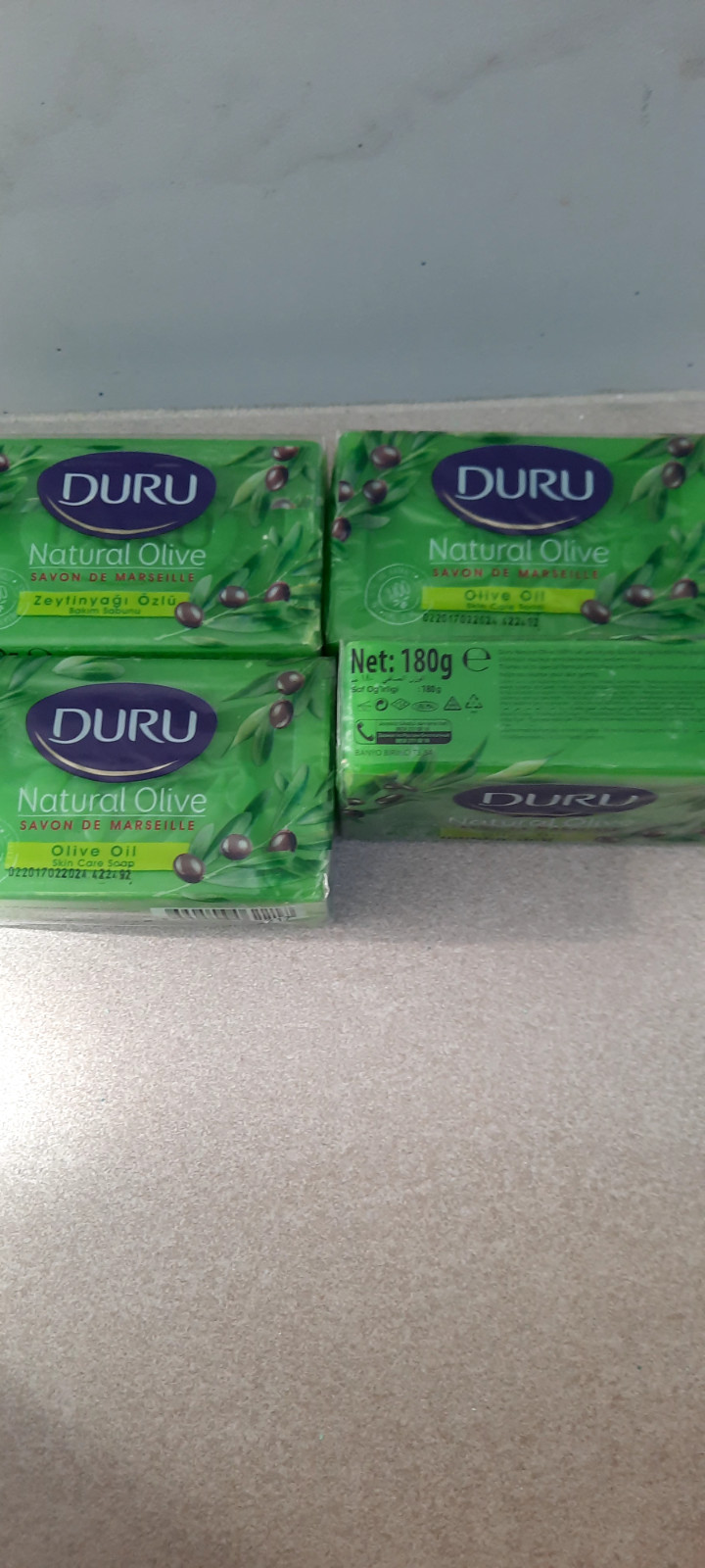 lot 4 DURU NATURAL OLIVE OIL HAND AND BATH SOAP 6 OZ