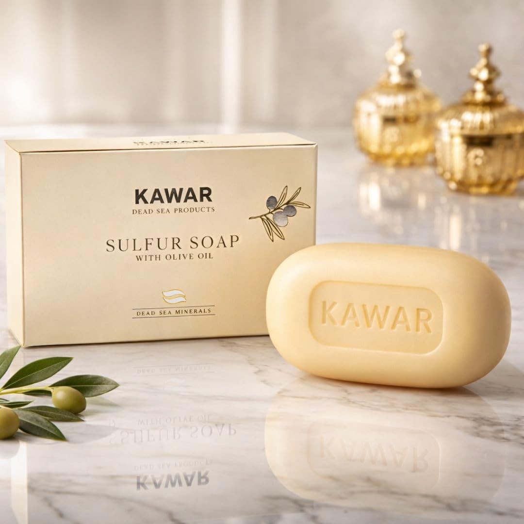Premium Dead Sea Sulfur Soap with Olive Oil, Helps Relieve Acne, Psoriasis, E…
