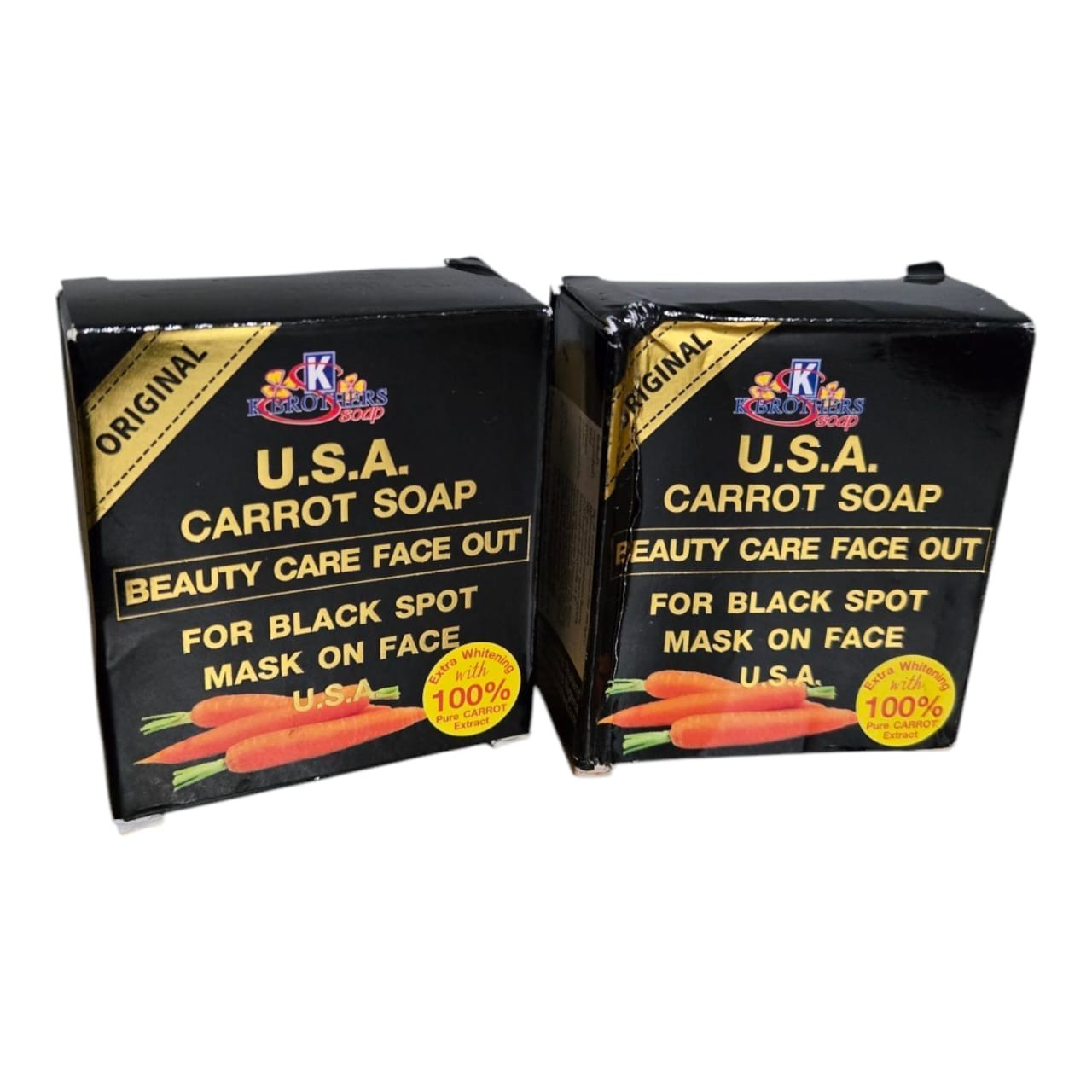 Original K Brother Carrot Beauty Care Face Out Soap 2pieces