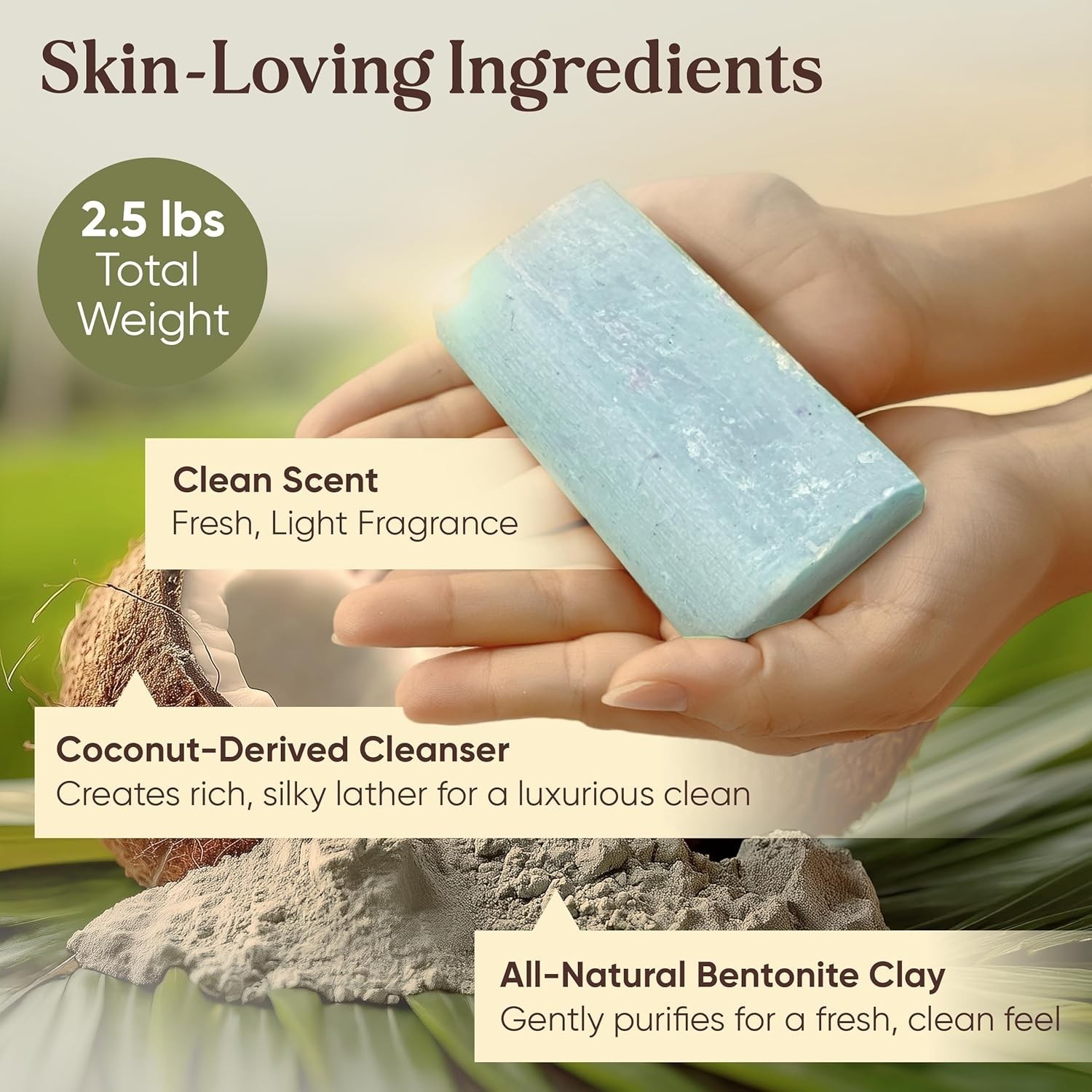 Soap 8-Bar Value Pack – Easy-Grip Hydrating Bars 5 oz Each, 2.5 lb Made for …