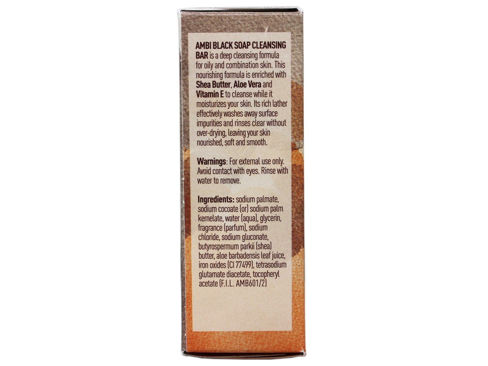 5 Pack Ambi Black Soap Cleansing Bar with Shea Butter Vit E for Oily Skin 3.5 OZ