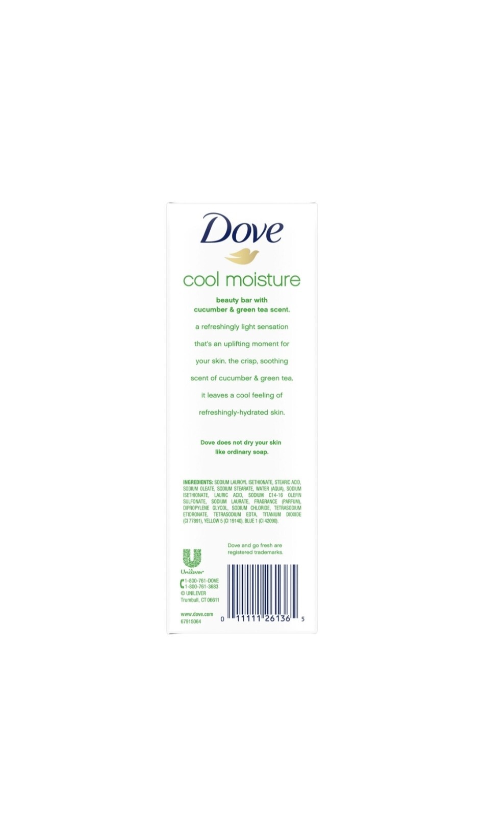 Dove Go Fresh Beauty Bar, Cool Moisture (3.75 oz 16 ct)