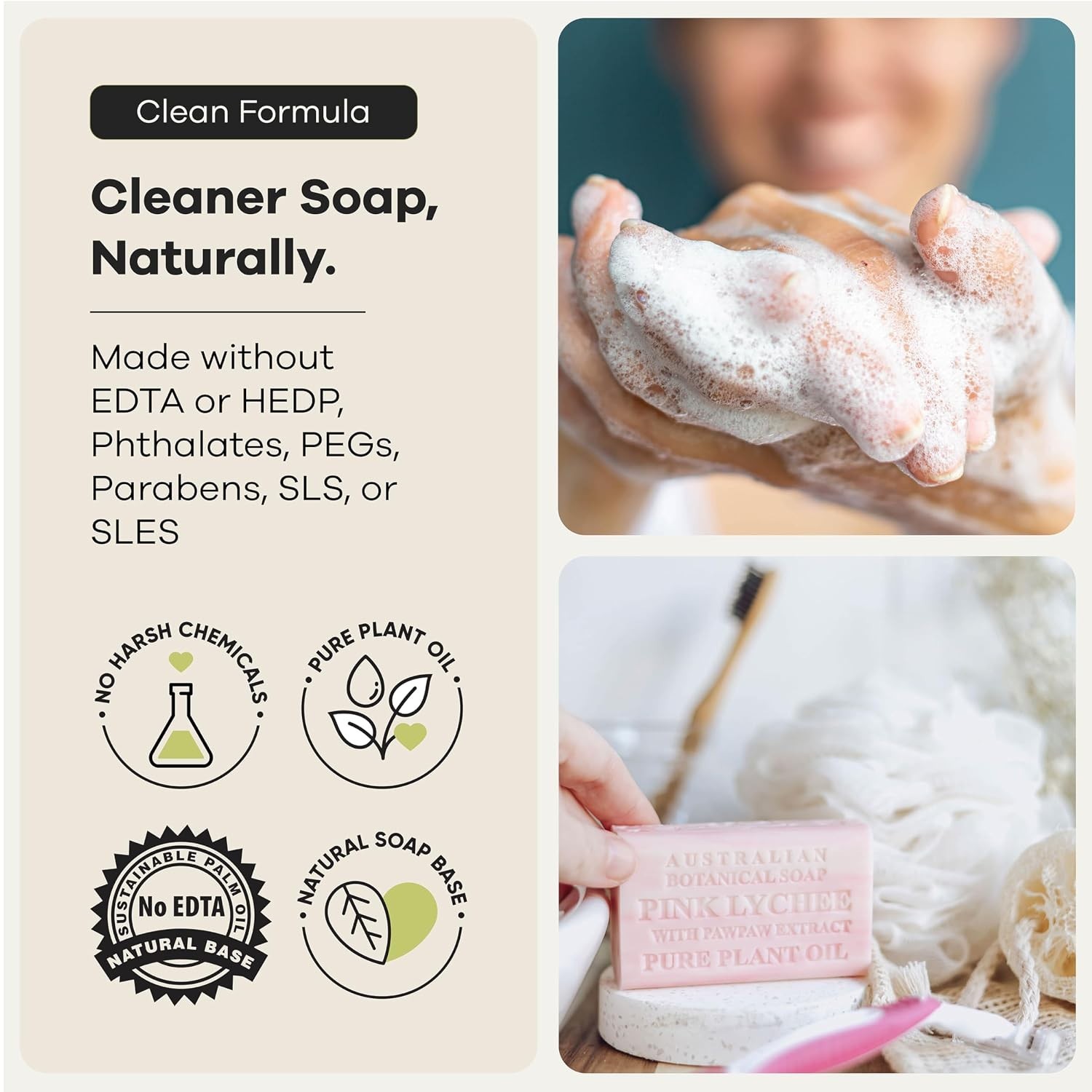 Natural Soap Bars with Pawpaw Extract, Pack of 8