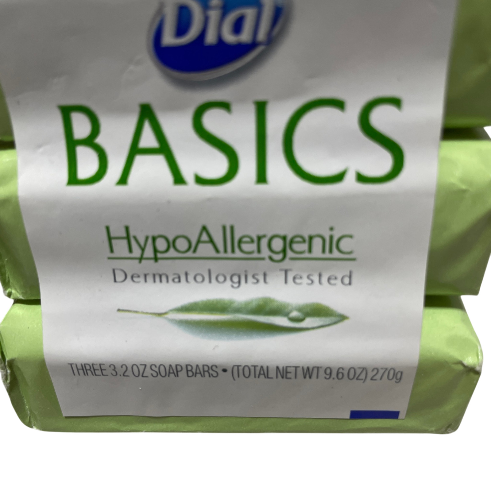 Dial Basics Hypo Allergenic Set of 3 Bars 3.2 oz Each New Sealed