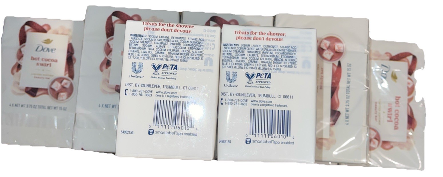 40 Bars Dove Hot Cocoa Swirl Limited Edition Beauty Bar Soap 3.75oz. Lots 40