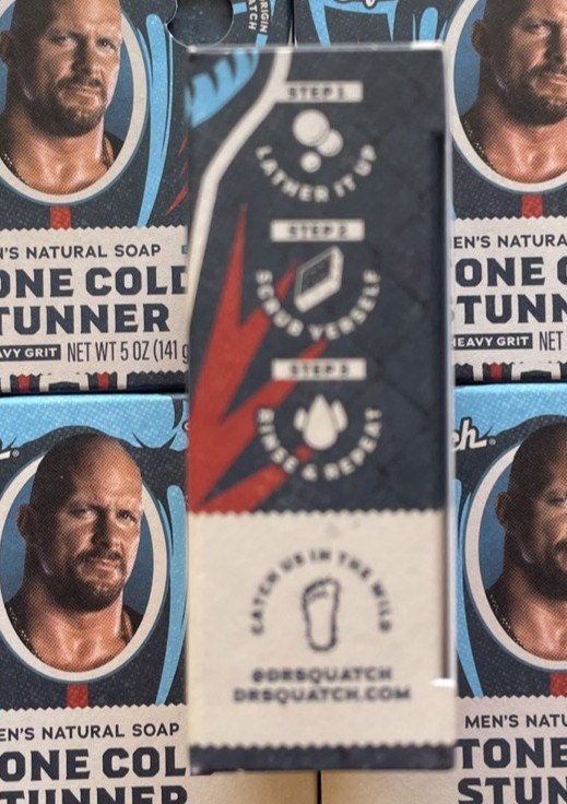 6 Dr. Squatch Limited Edition Natural Soap Stone Cold Stunner Heavy Grit 5 oz.