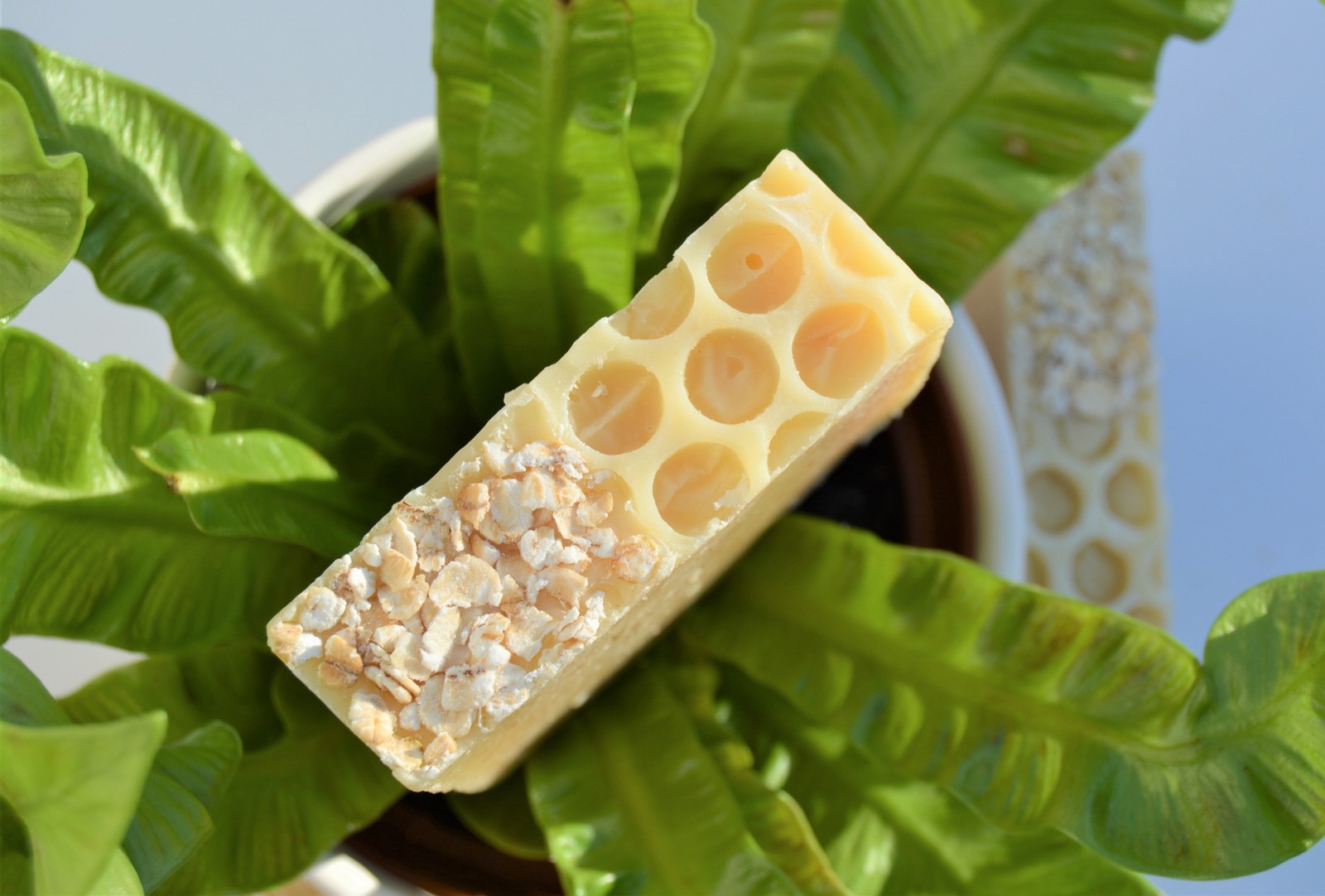 Honey & Oat Bar Soap for Hands & Body – Handmade – Unscented for Sensitive Skin