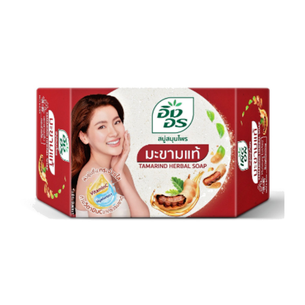 Soap​ Beauty​ Ing-On herbal soap, real tamarind formula, 85 gramsx 4