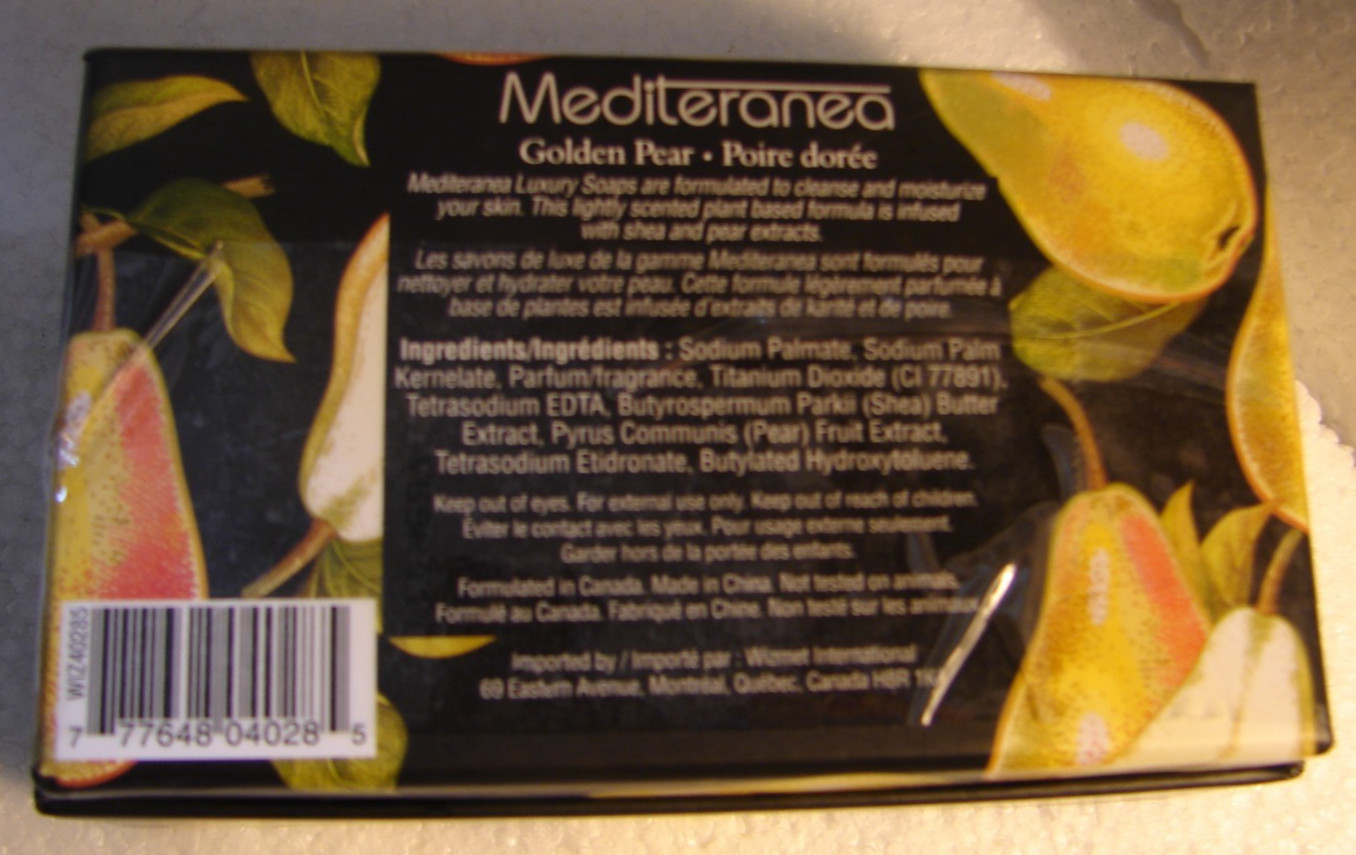 MEDITERANEA Luxury Soap – Golden Pear – 300 g/ 10.5 oz – NEW in Box