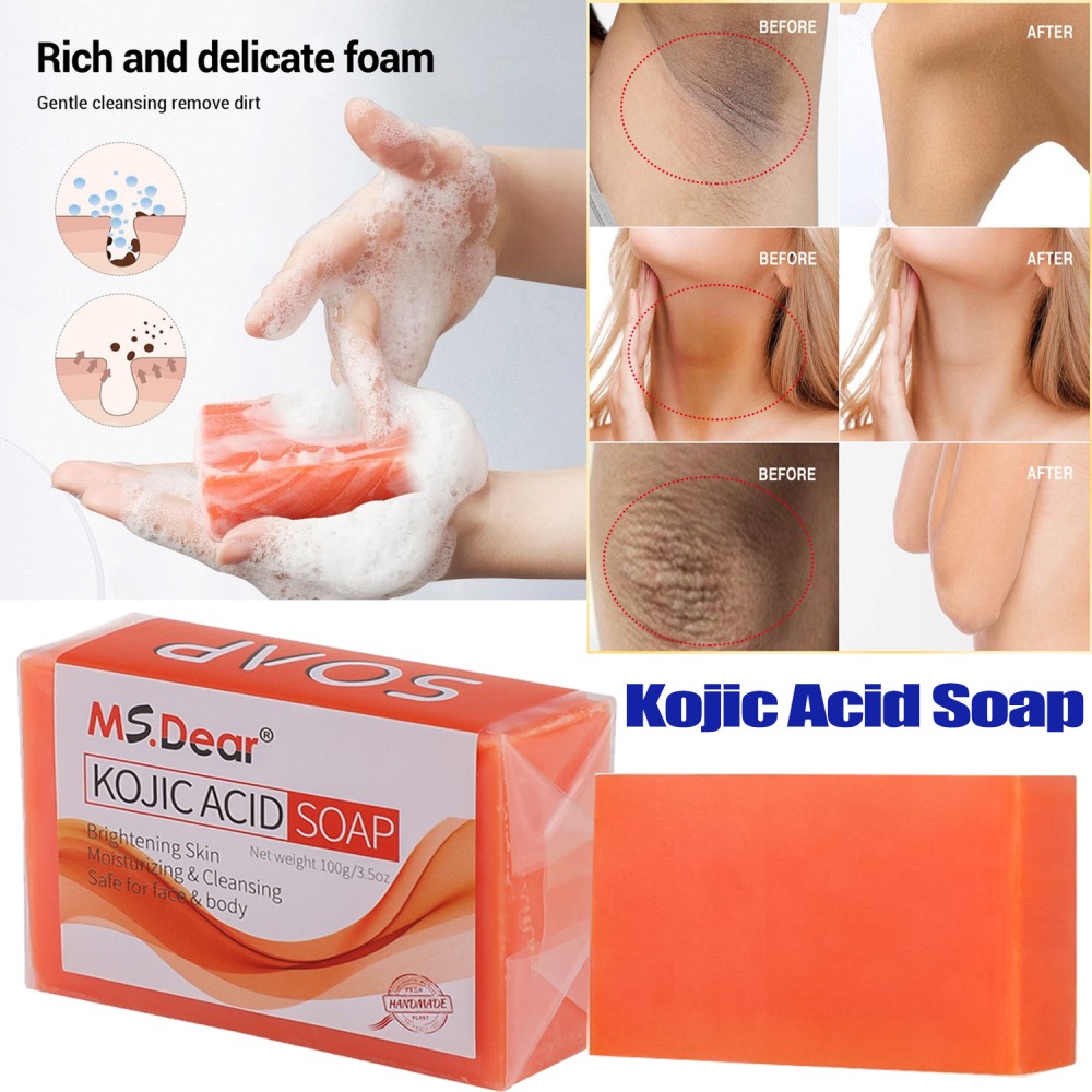 Dark Skin Whitening Bleaching Lightening Kojic Acid Soap Brightening Face & Body