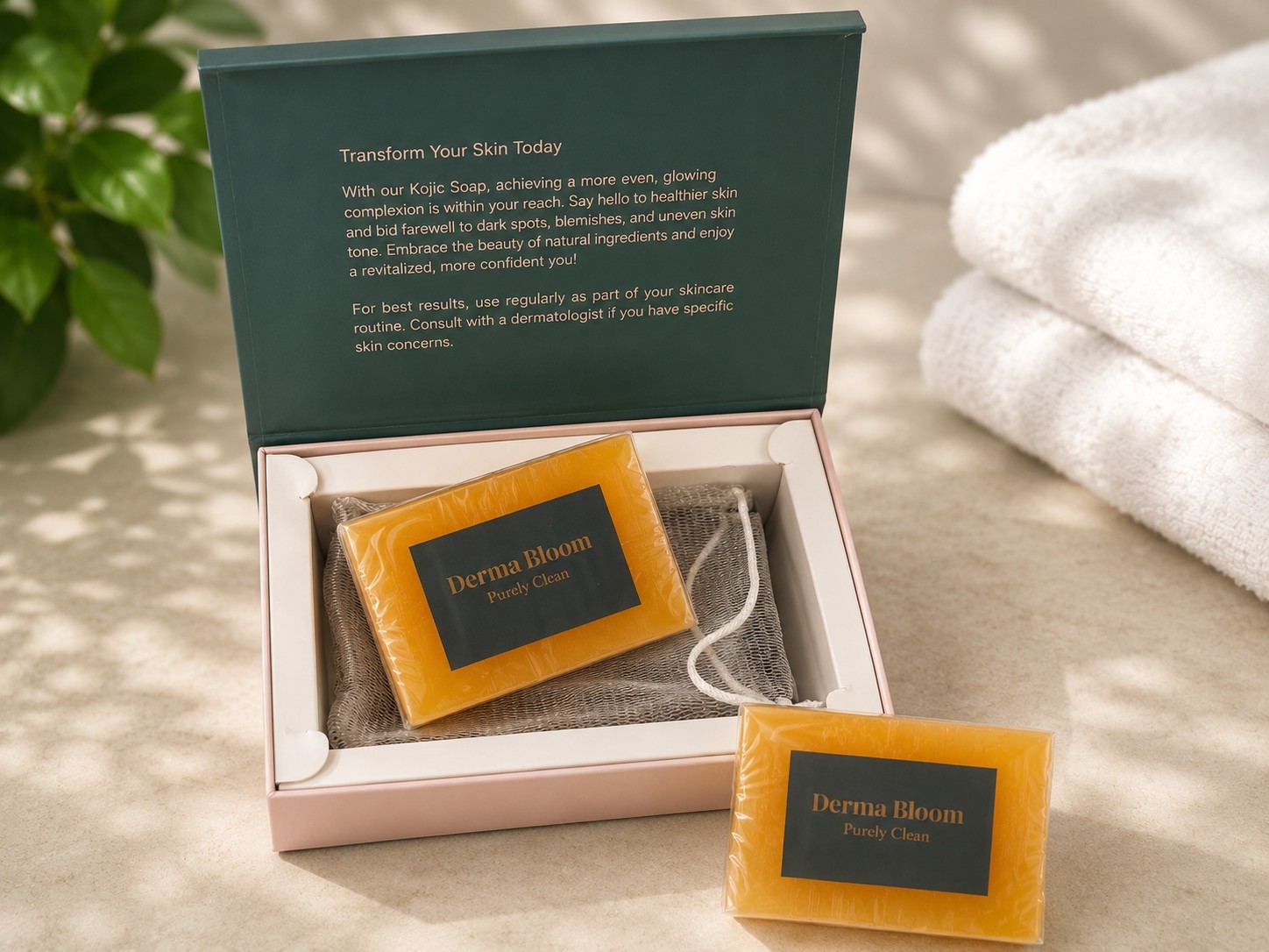Kojic Acid Soap Dark Spot Acne Scar Remover Face & Body Vit C, Collagen (2 PACK)