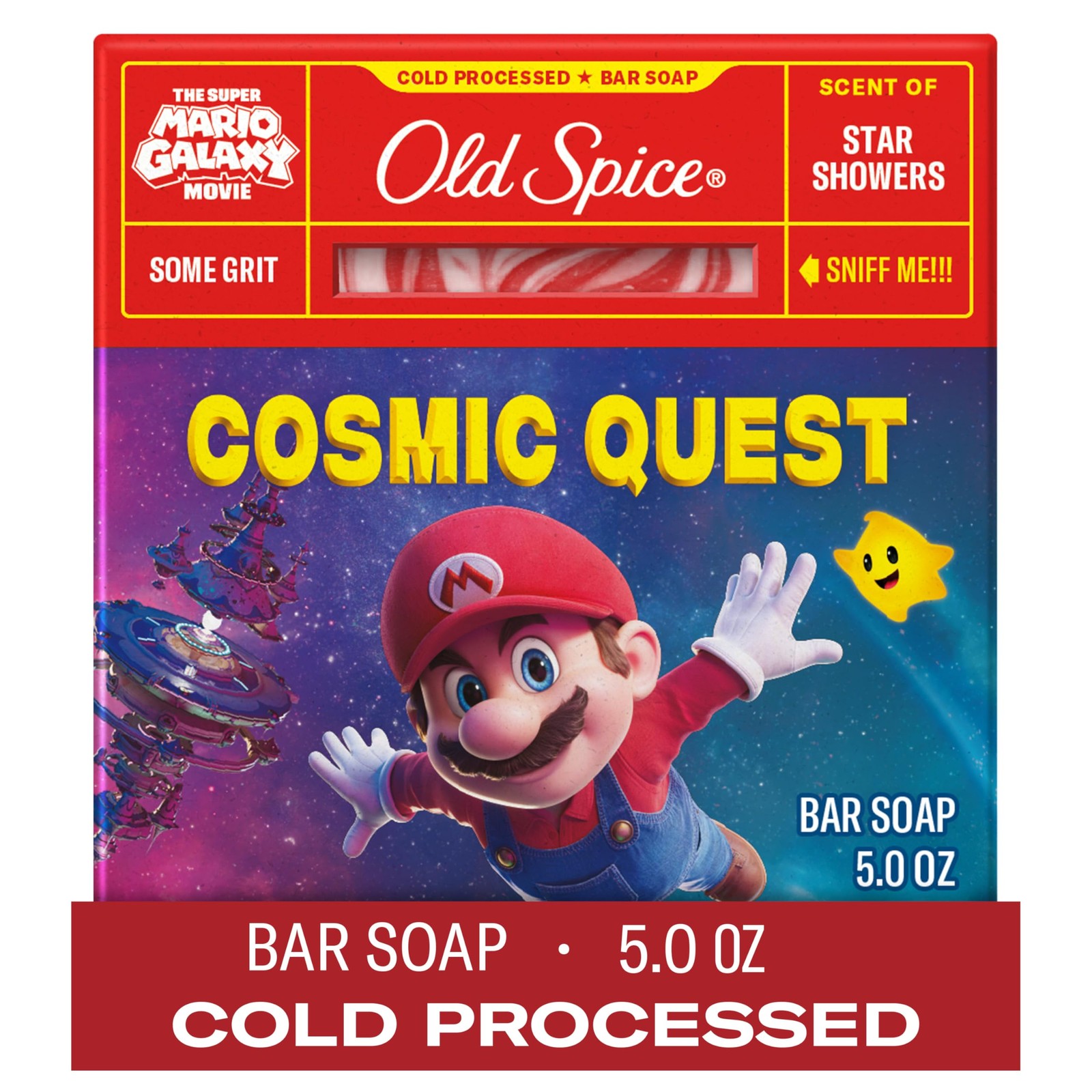 Old Spice Bar Soap for Men, x The Super Mario Galaxy 5 Ounce (Pack of 1), Red