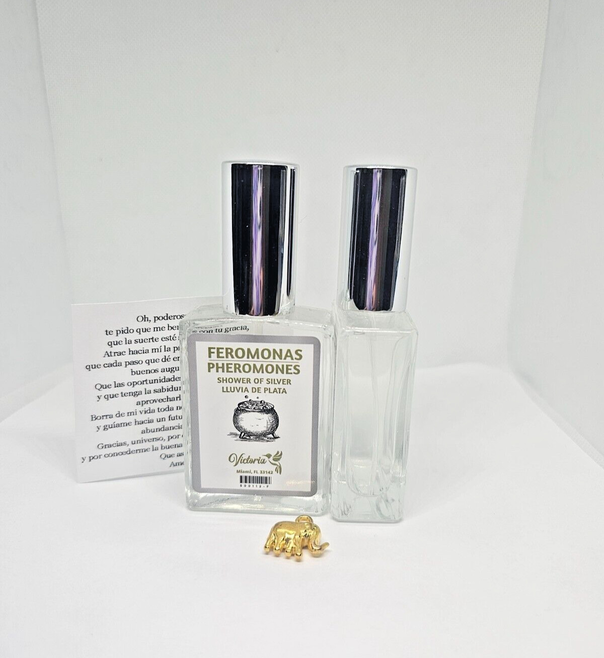 PERFUME LLUVIA DE PLATA / SILVER RAIN ATRAE ABUNDANCIA FORTUNA EXITO SUERTE 1PC