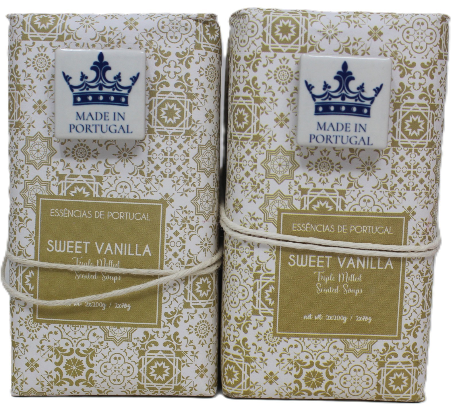 x4 Portugal Sweet Vanilla Triple Milled Scented Bar Soap 2 Sets of 2 Brand New