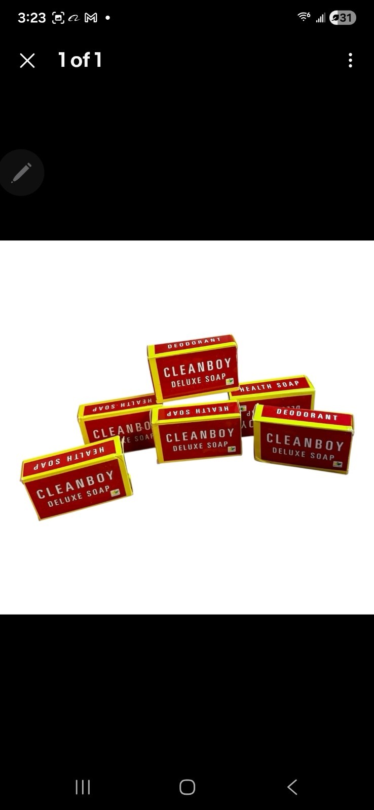 CLEANBOY Deodorant Soap Bar for Men Red Yellow Rectangular Body Bar