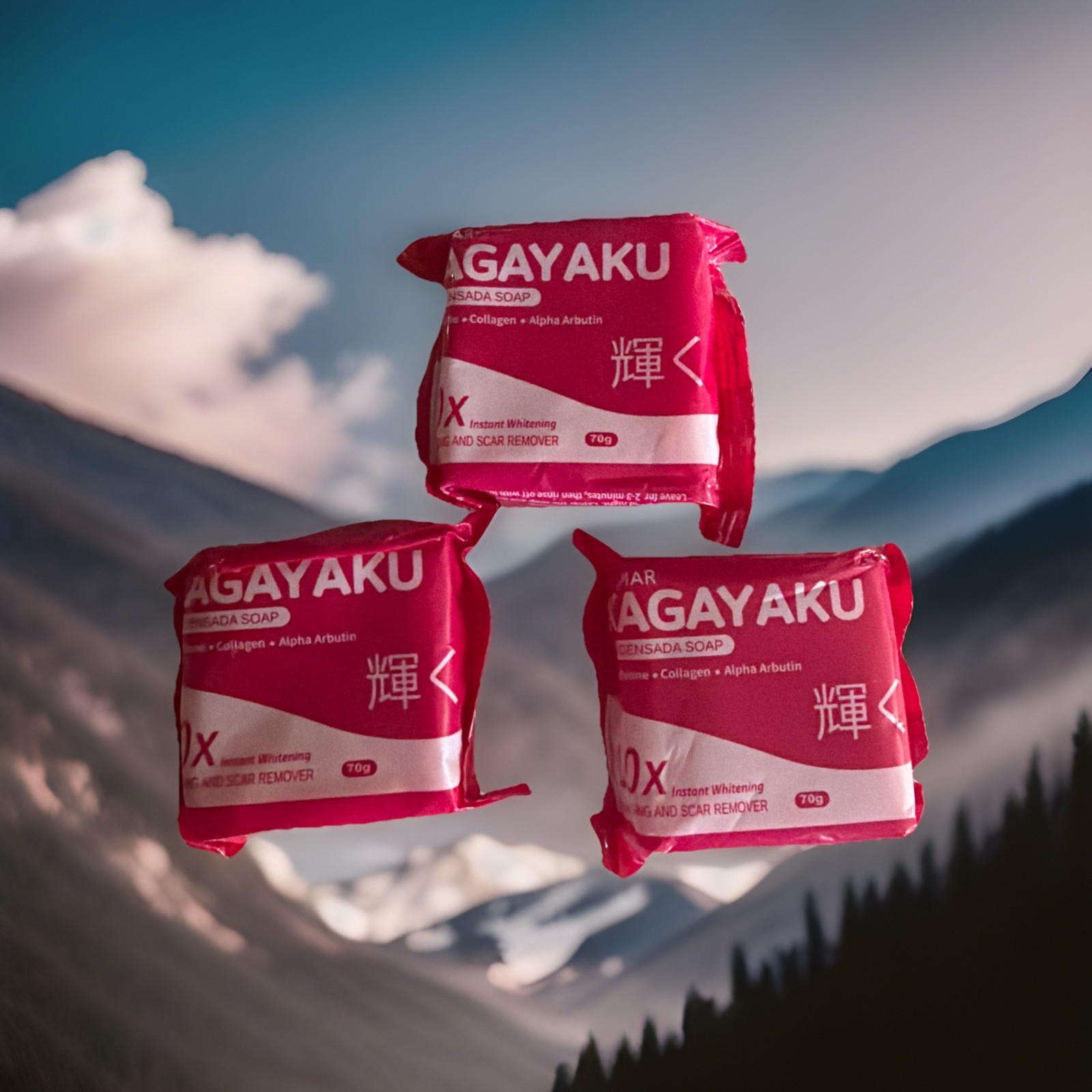3X ROSMAR KAGAYAKU SOAP 70g Condensada Scent