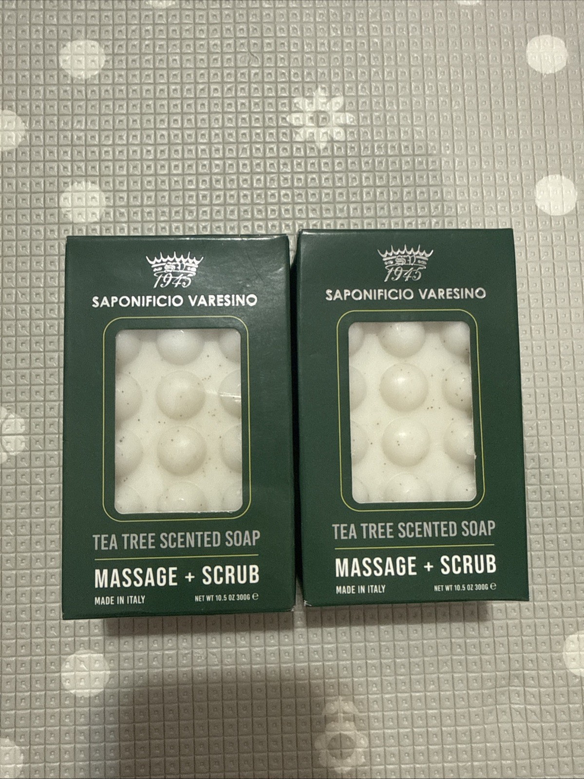 2PCS SAPONIFICIO VARESINO Body Soap For Him Massage & Scrub Tea Tree