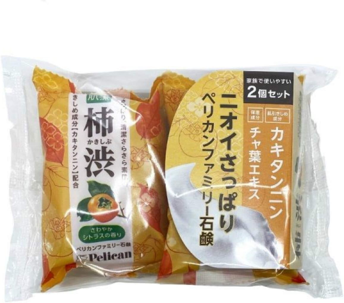Pelican persimmon Astringent Family soap 80 g x 2 Tannin Body odor from Japan