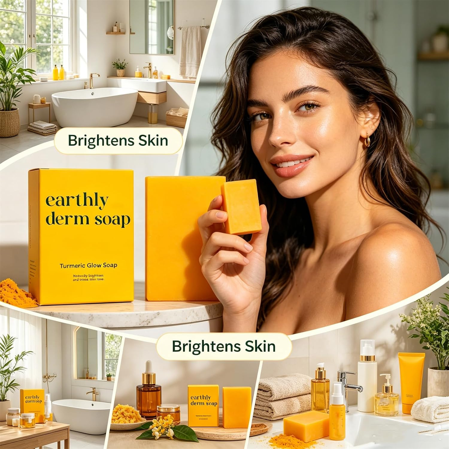 Turmeric Glow Soap, Natural Handmade Bar, Gentle Cleansing and Moisturizing, for
