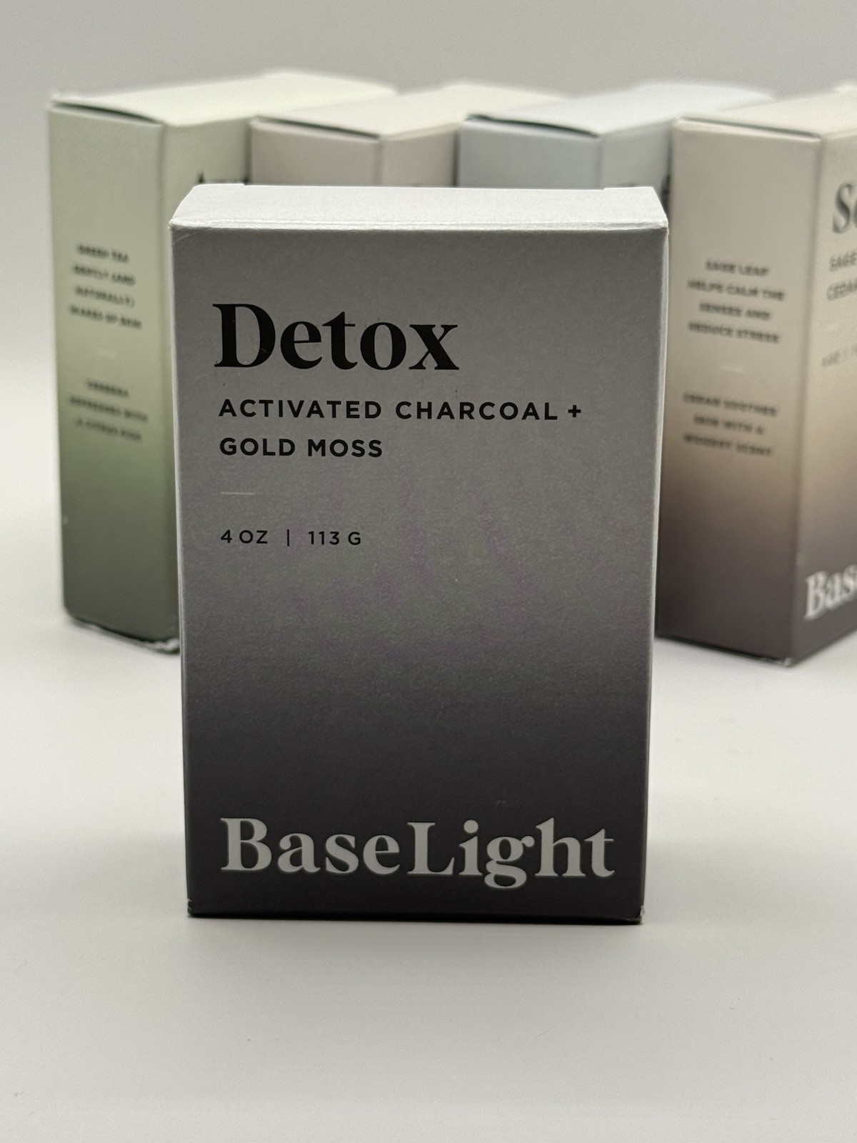 BaseLight Soap Bar Set Variety Pack 5x4oz Awaken Detox Soothe ~ New