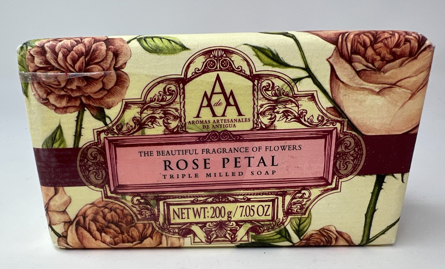 AAA Fine Fragranced Rose Petal Triple Milled Soap 200g 7.05oz.
