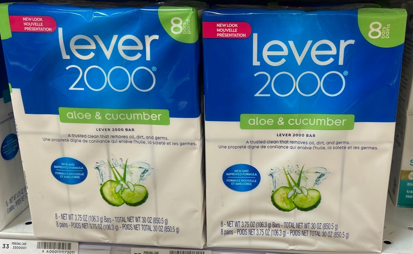 Lever 2000 Bar Soap aloe & cucumber 3.75 oz each, 16 Bars