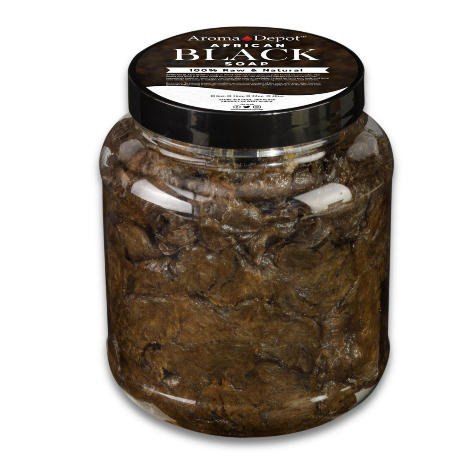 African Black Soap PASTE 3½ lbs. JAR made with Shea Butter 100% Pure Face Wash