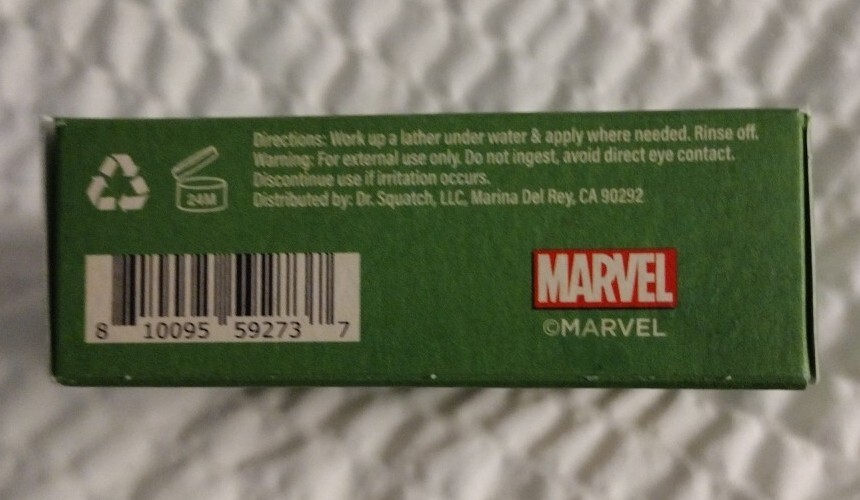 Dr. Squatch Marvel Mens Natural Soap Bar Limited Edition Scrub Smash H Grit New