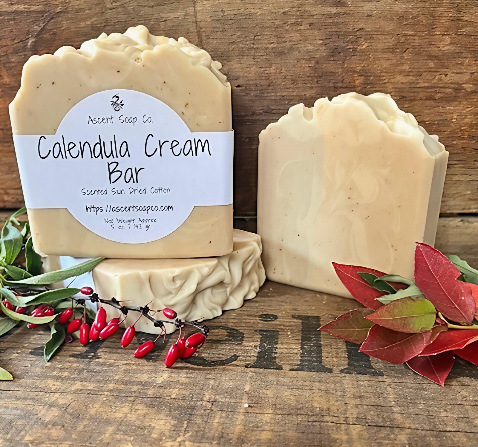Calendula Cream Bar Handcrafted Artisan Soap from Ascent Soap Co.