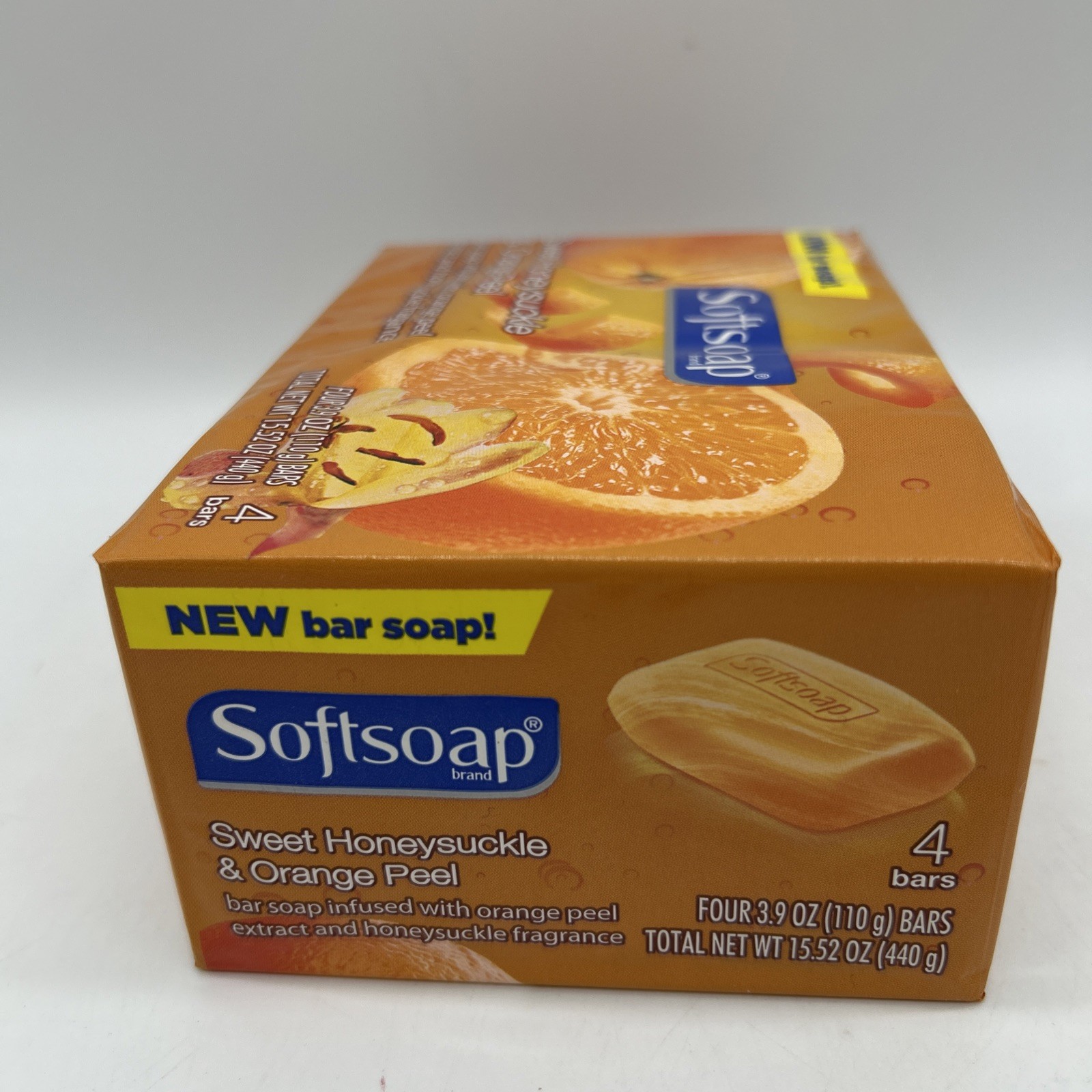 SOFTSOAP Bar Soap Sweet Honeysuckle Orange Peel 4 Bars DISCONTINUED 3.9 oz. each
