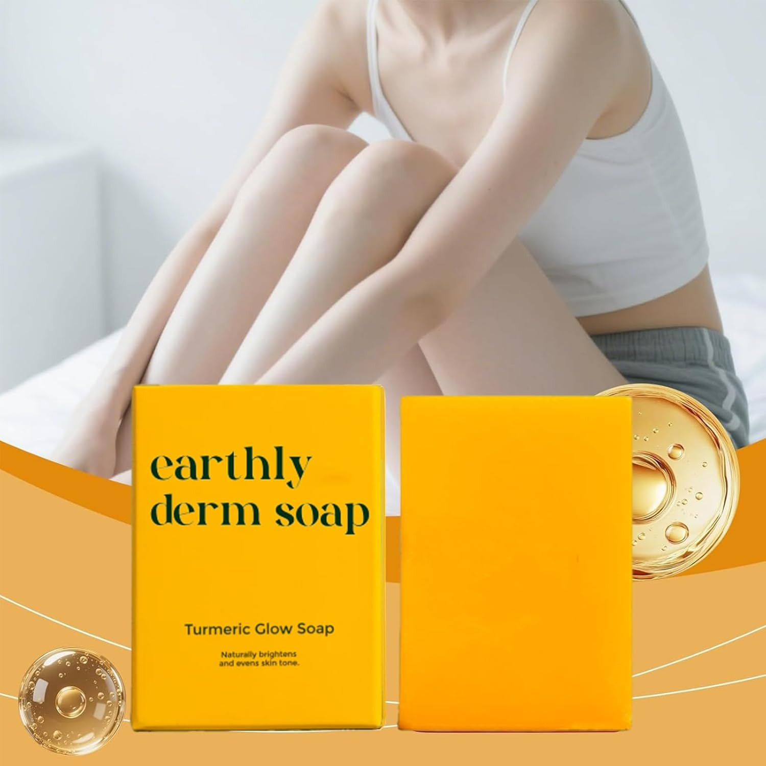 Turmeric Glow Soap, Handmade Turmeric Cleansing Soap, Body Skin Care Handmade So