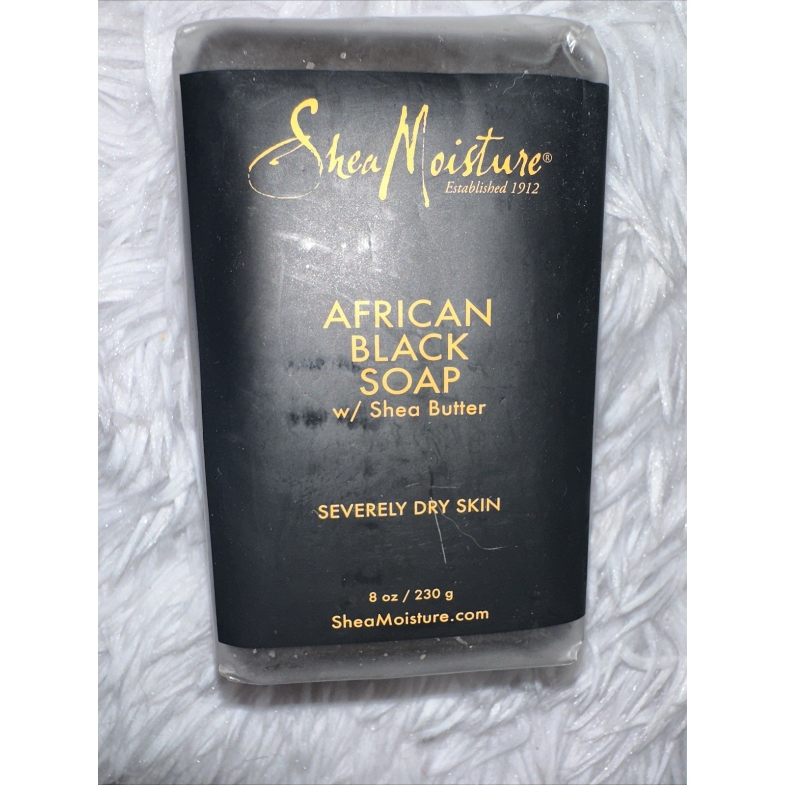 SheaMoisture African Black Soap Bar with Shea Butter for Dry Skin 8oz 230g