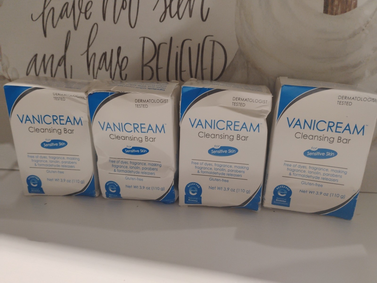 Vanicream Cleansing Bar for Sensitive Skin. 3.9 oz (4 Pack)