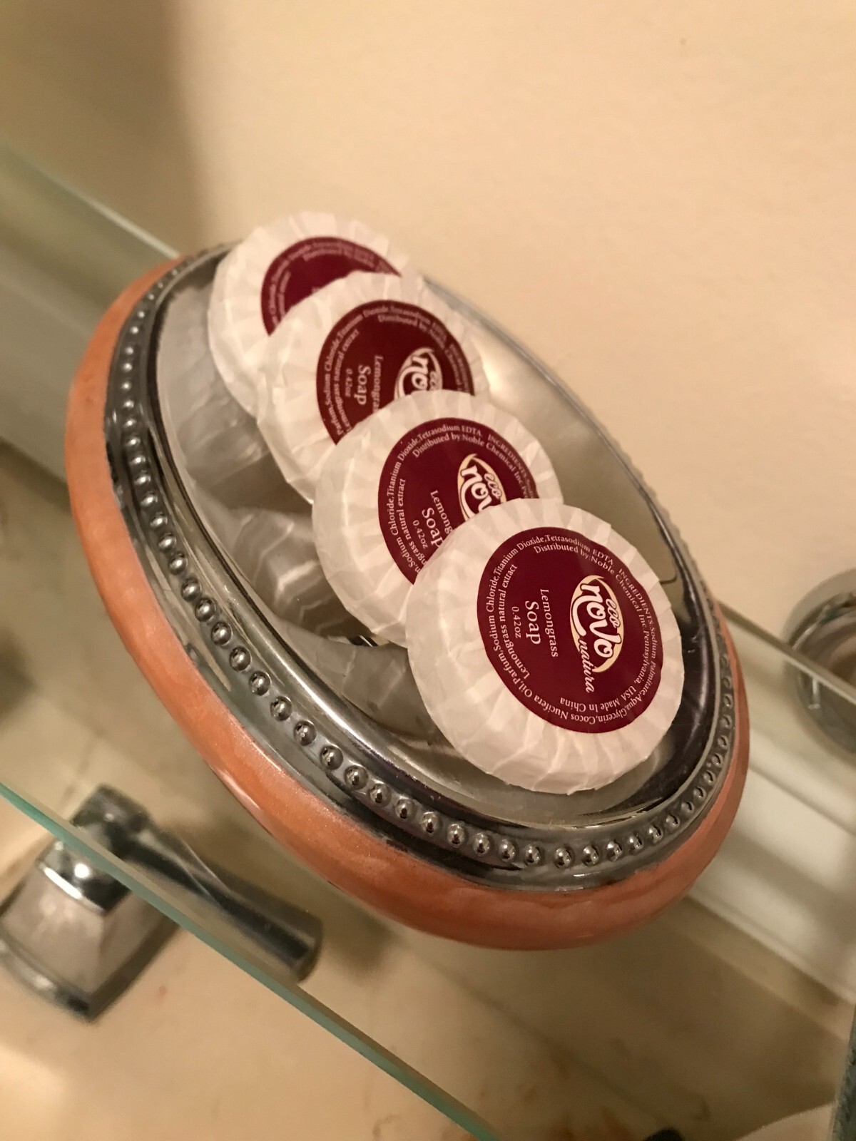 100 Mini Soap Novo B&B Hotel Individual Wrapped Small Glycerin Travel Bar .42