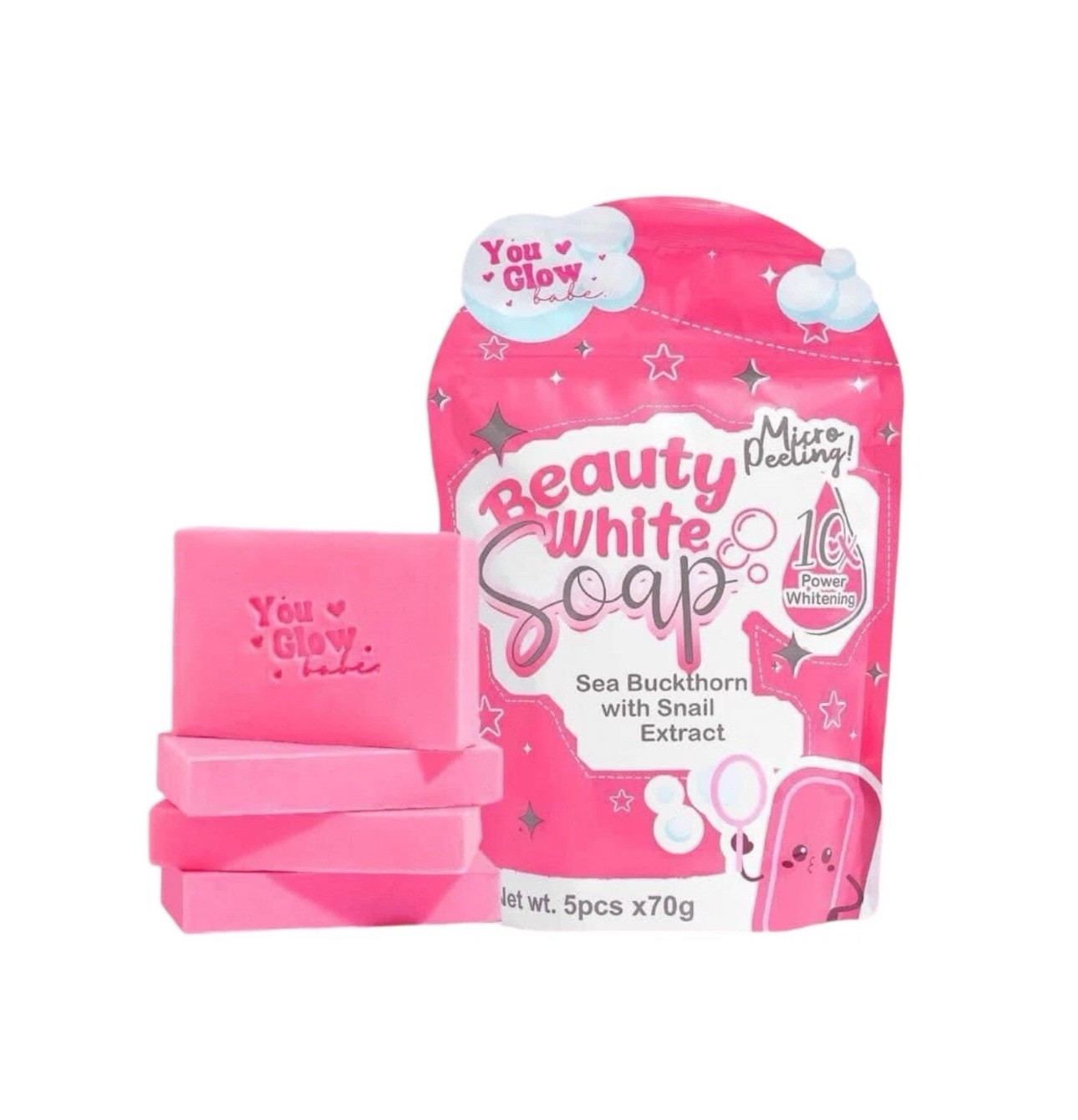 Beauty White Soap by You Glow Babe, 5 Bars x 70g